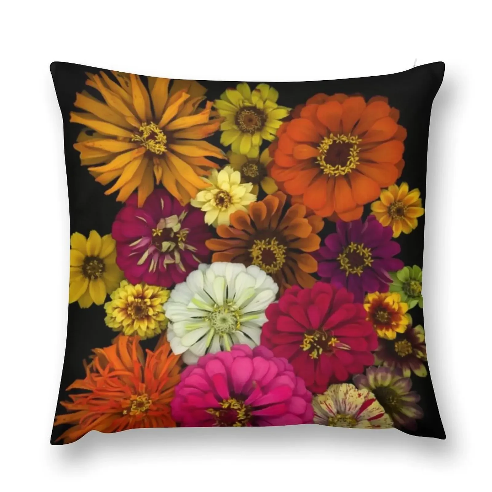 Zinnia Throw Pillow Cushion Cover Set Throw Pillow Pillowcases christmas cushions covers pillow