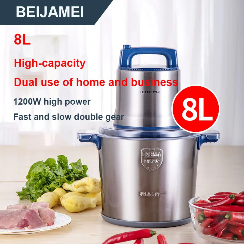 304Stainless Steel Electric Chopper Meat Grinder Mincer Food Processor Slicer Vegetable food chopper meat slicer machine