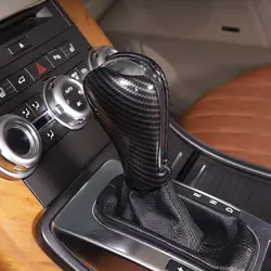 ABS Carbon Fiber Texture Car Gear Shift Head Cover Trim For Land Rover Range Rover Sport 2005 2006 2007 2008 2009 2010 2011-2013