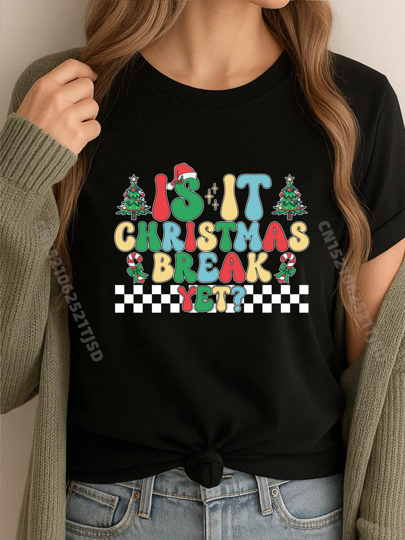 

Is It Christmas Break Yet Xmas Holiday Teacher Mens Clothing Couples Men's T-Shirts