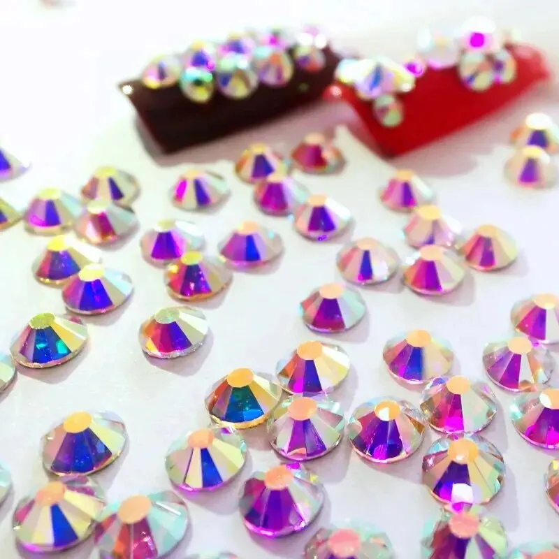 Non Hot Fix Flatback Rhinestones Garment Decorations Crystal Nail Art Accessories Nail Sticker DMC Glitter Stone Diamond DIY