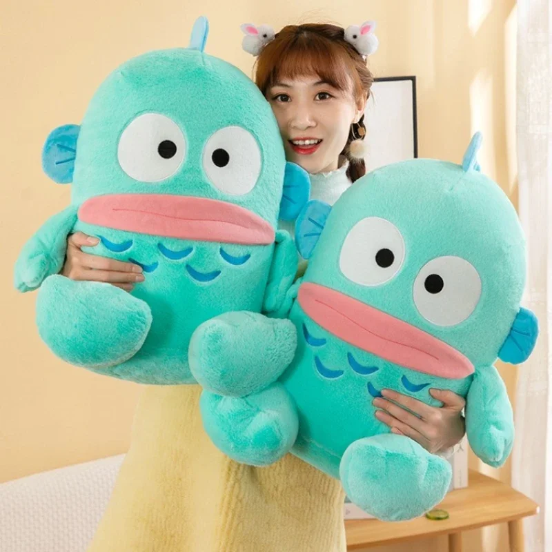 Hot Sanrio Kawaii Hangyodon Knuffel Cartoon Schattige Pluche Poppen Gooien Kussen Verjaardagscadeau Voor Kinderen Vrienden Halloween Decoratie