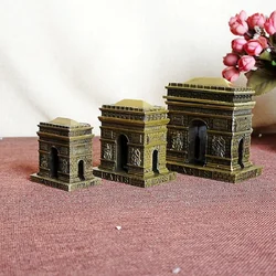 Vintage Wrought Iron Paris Arc De Triomphe Model World Famous Metal Landmark Building ArchitectureBar Coffee Home Decor 8cm/10cm