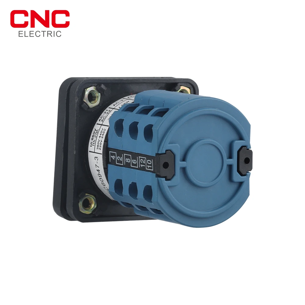 CNC 3 Position 3 Knots Universal Changeover Switch 660V 20A 3 Poles Control Rotary Changeover Cam Switch 12 Terminals
