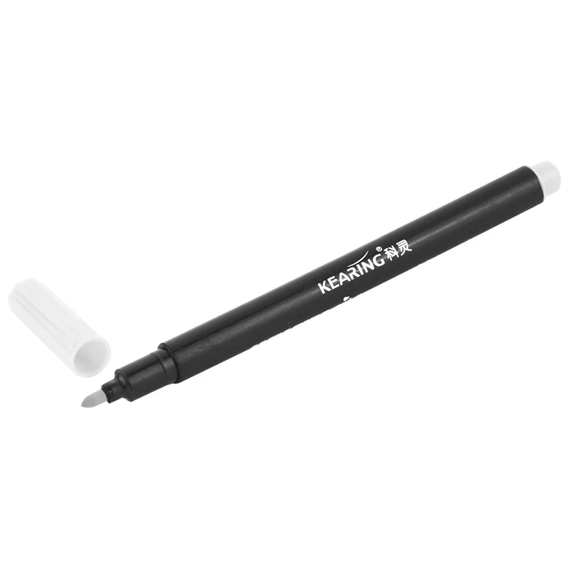 2Pcs Fabric Marker Pens Permanent Colors For DIY Textile Clothes T-Shirt Shoes - White & Black