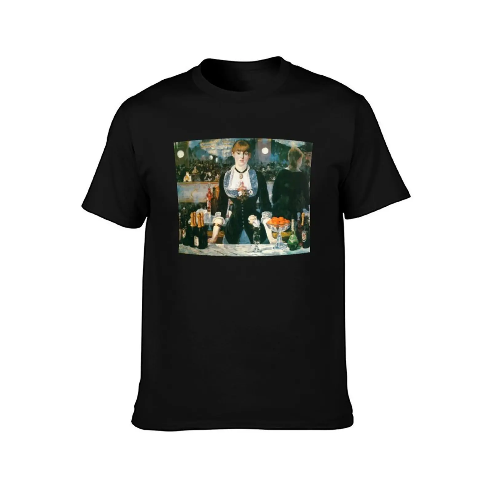 Edouard Manet - A Bar at the Folies-Bergère T-Shirt Soft Cotton Print T-Shirt