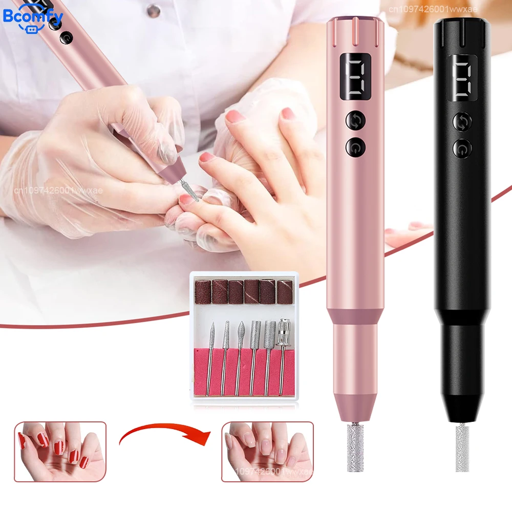 

Electric Nail Drill Professional Nail Drill Polishing Dead Skin Removal Rechargeable Nail File Machine Machine and Pedicure