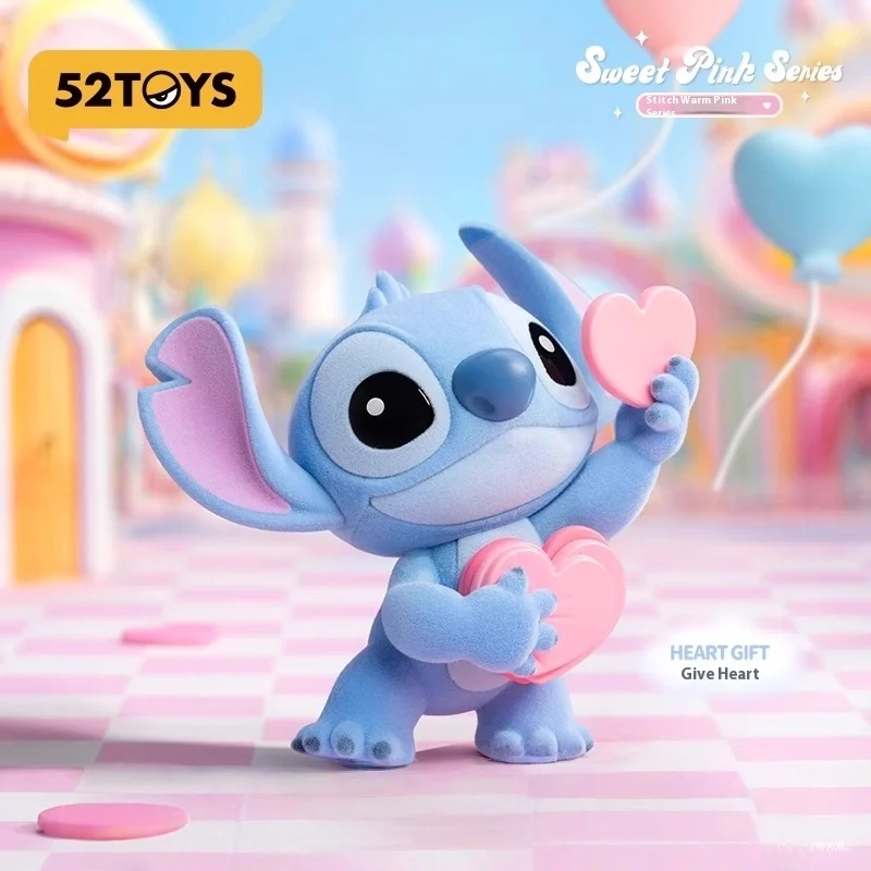 

Горячие 52 игрушки Disney Stitch, теплая розовая слепая коробка, украшения ручной работы, детские игрушки Tide Play, праздничный подарок, украшения на складе