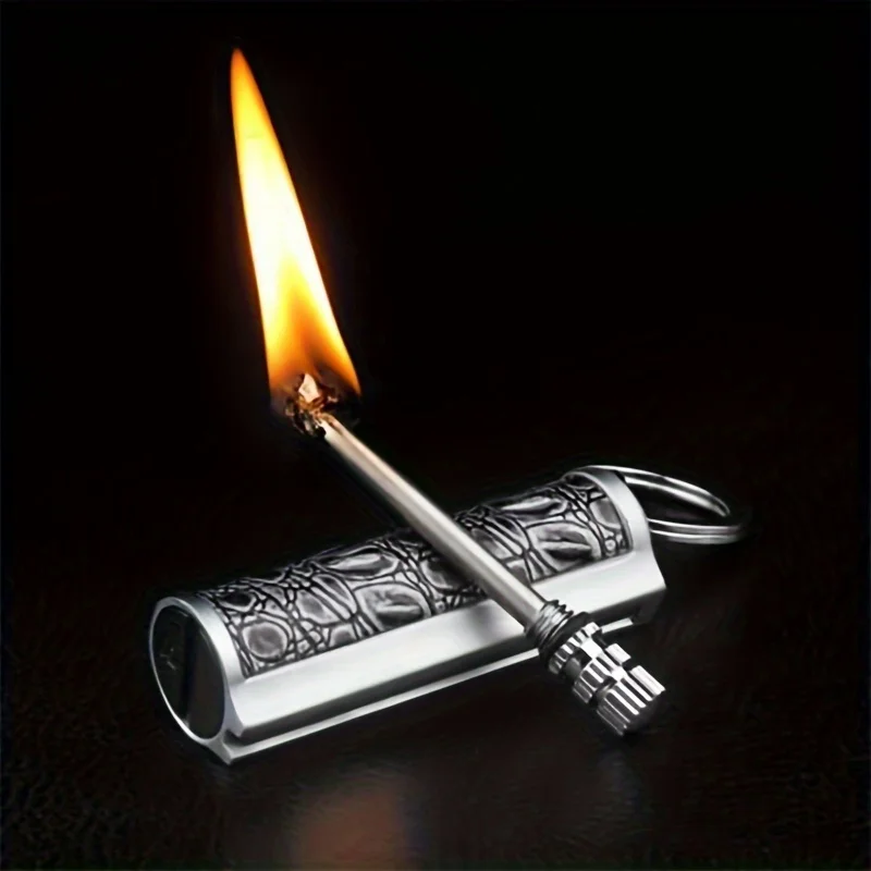 Vintage Permanent Lighter 10000Strikes Flint Metal Match Waterproof Reusable Fire Starter Portable Outdoor Camping Ignition Tool view 3