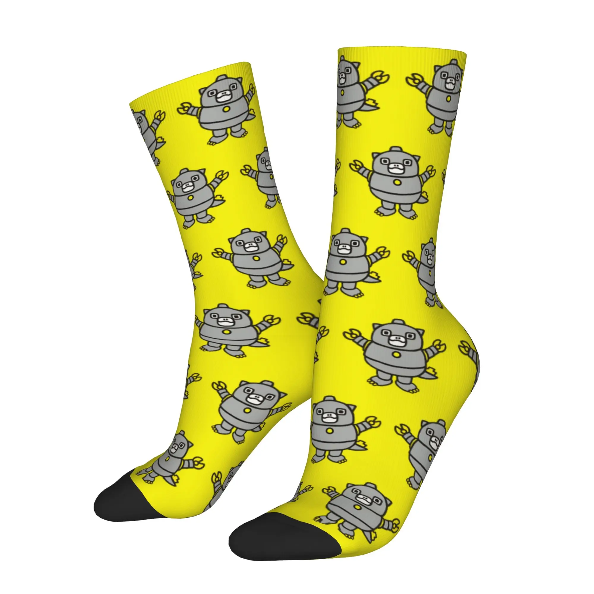 New Men's Socks Casual Chibi Mechagodzillas Cartoon Sock Polyester Cute Graphic Women Socks Spring Summer Autumn Winter