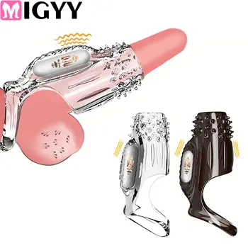 Vibrační kroužek na penis, opakovaně použitelný, zpoždění ejakulace, silnější erekce, potřeby pro dospělé, lněný kroužek na penis, sexuální hračky pro muže 6 nejlepší prodej erekční tryska pro muže - №3