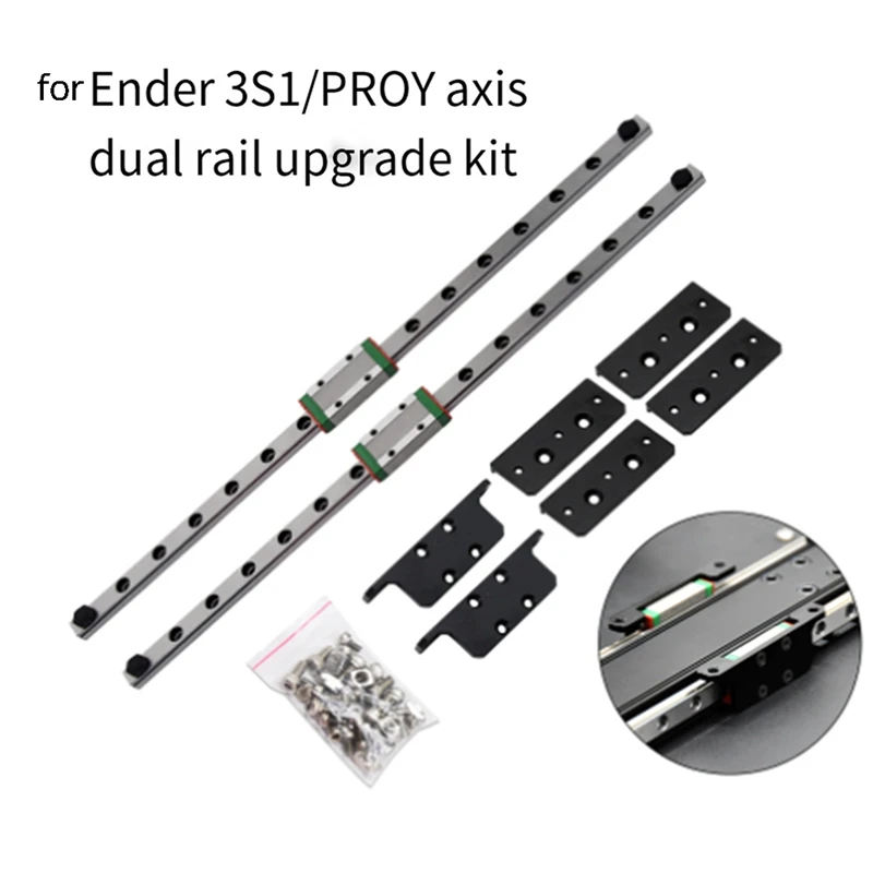 For Ender 3 S1 Dual Y-Axis Upgrade Linear Rail Kit For Ender 3 S1 Pro 3D Printer Parts Double Slide Rail Kit