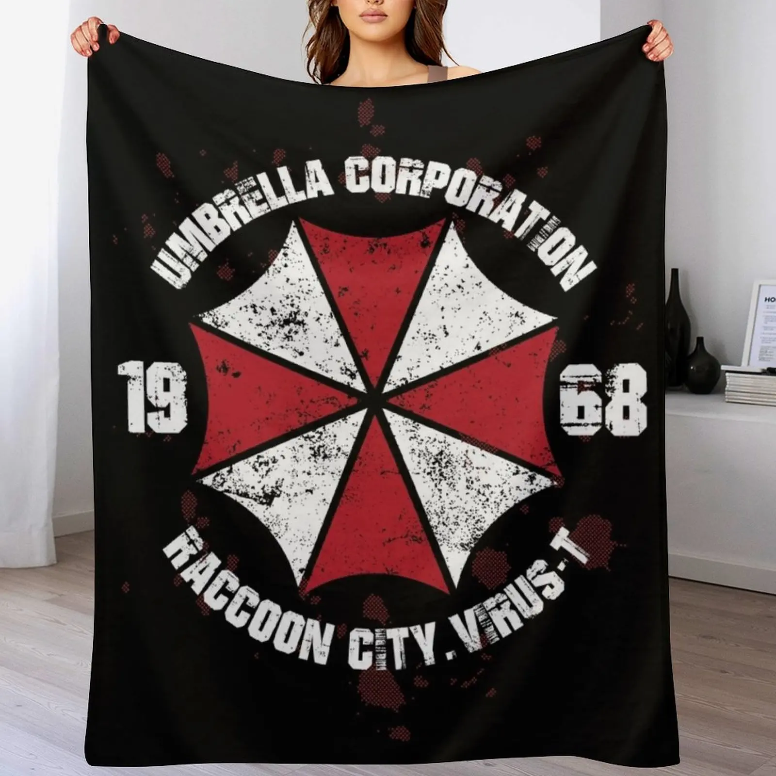 Umbrella Corporation Throw Blanket Multi Use Warm Blanket for Living Room Bedroom