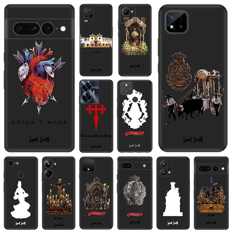 Matte Phone Case for Pixel 8 8a 7 7a 6 6a Moto Edge 20 30 40 Pro OneFusion G200 Virgin Mary Jesus Church Heart Soft Black Cover