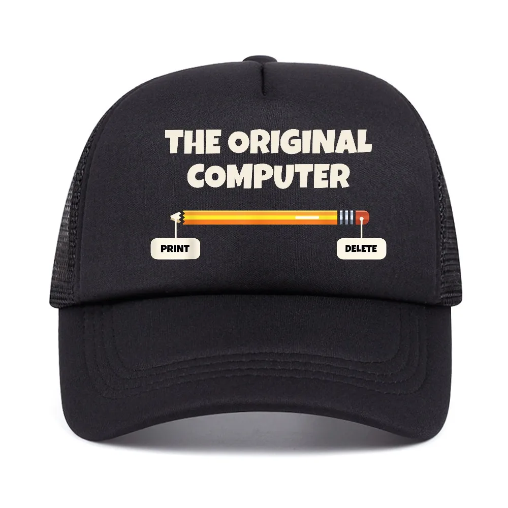 The Original Computer Funny Sarcastic Programmer Pencil Gift Baseball Cap summer casual adjustable Breathable mesh trucker hat