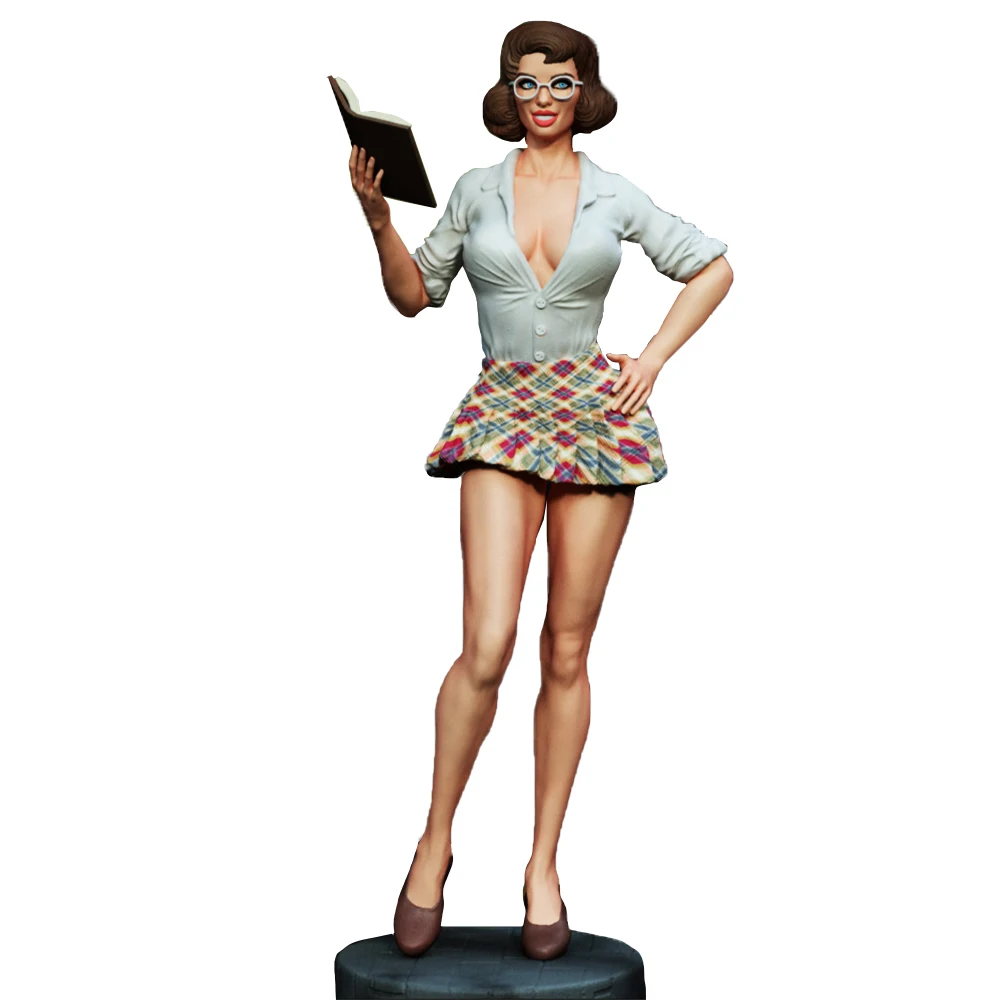 1:18 High-Detail Fresh Campus Anime Figures | 3D Resin Miniature | Unpainted Scholarly Style Model Kit (A1071)