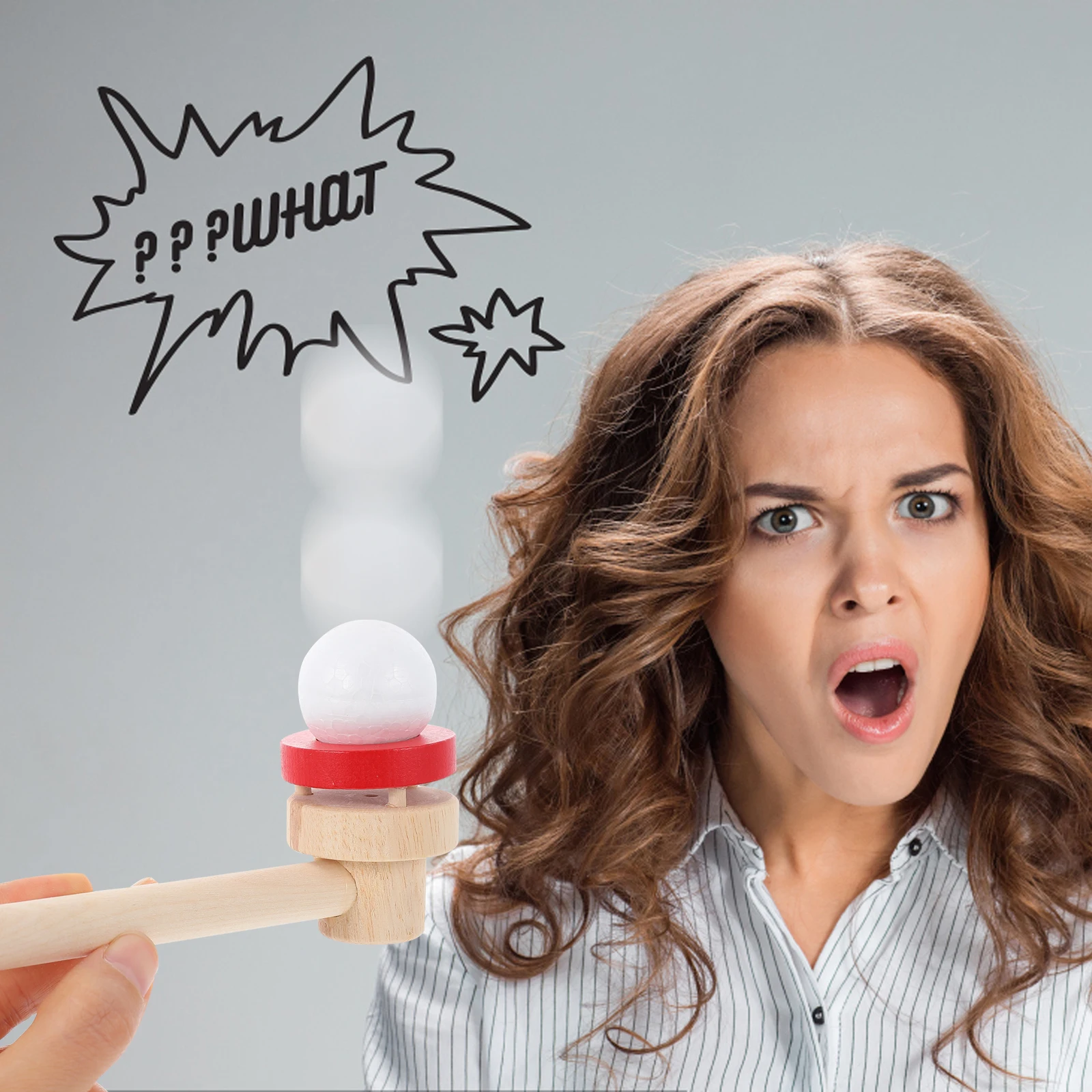 1 ชุด Blow Ball ท่อของเล่นเด็ก Bright สีปากการออกกําลังกายการควบคุมการหายใจในร่มการศึกษาเกมครอบครัว