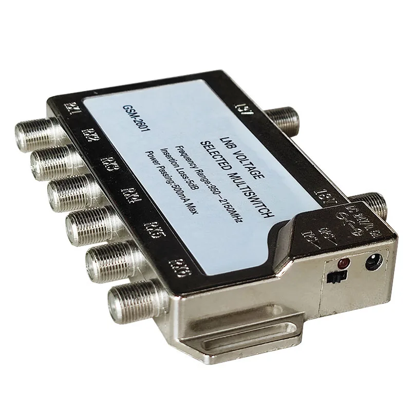 2 *6 디스큐 스위치 아연 위성 멀티스위치 LNB 전원 방수 독립형 TV 스위치 950-2150MHz