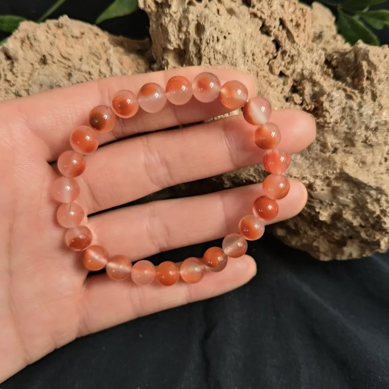 South Red Bracelet With 24 8mm Beads Men's  and Women's Agate Bracelets Exquisite Gift Jewelry