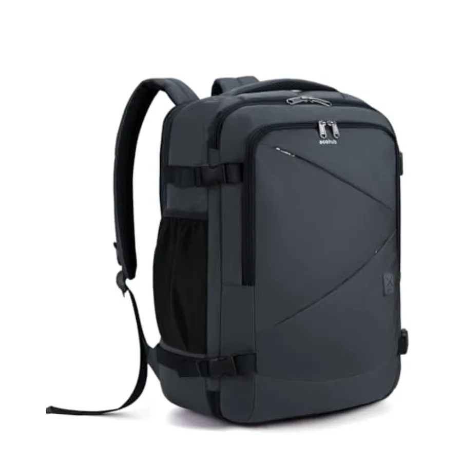 

Рюкзак для путешествий Carry On Travel Backpack, расширяемый, для ручной клади, 18x14x8, водонепроницаемый, для ноутбука, одобрен для авиаперелетов, 12 карманов