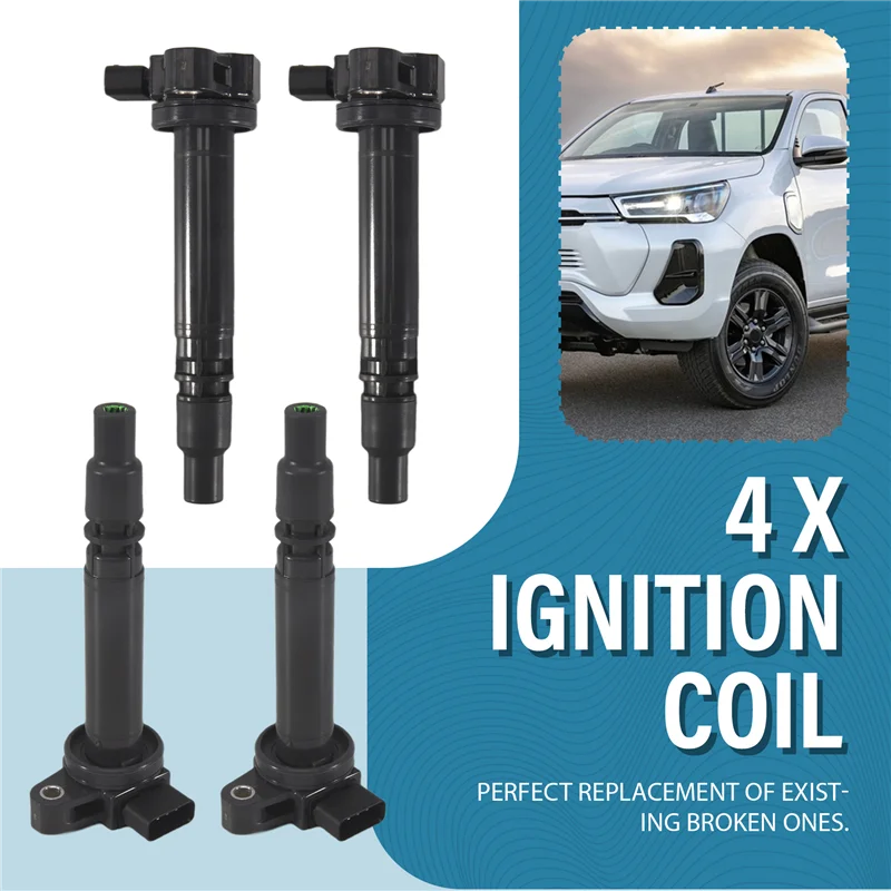 

AS57-4PCS 90919-02237 Ignition Coils For Toyota Hilux 4Runner Hiace Tacoma Prado Regius Dyna Land Cruiser 9091902237