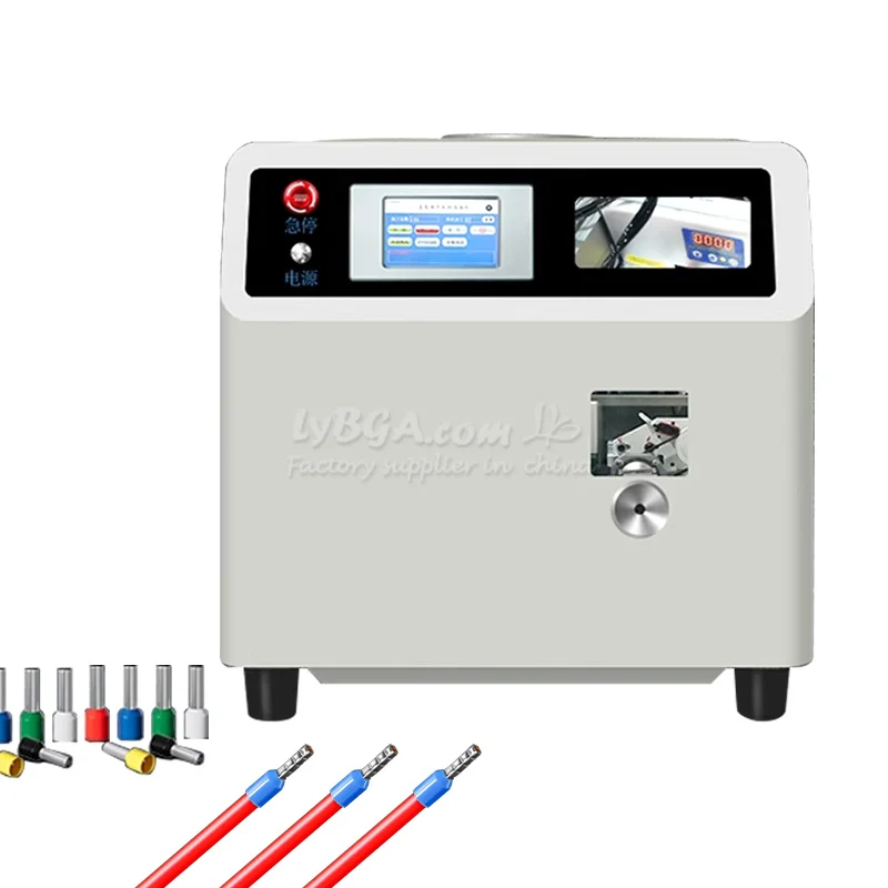 LY-510B التلقائي E أنبوب نوع آلة طرفية مخصصة أقصى طول 12 مللي متر 4 في 1 وظيفة تجريد التواء خيوط العقص