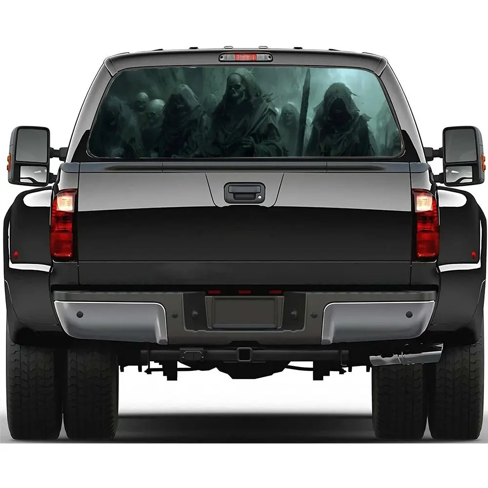 

Dark Skull Regiment Car Rear Window Sticker, Suitable for Trucks and Cars, Car Vinyl Wraps Decal Decorative Gifts