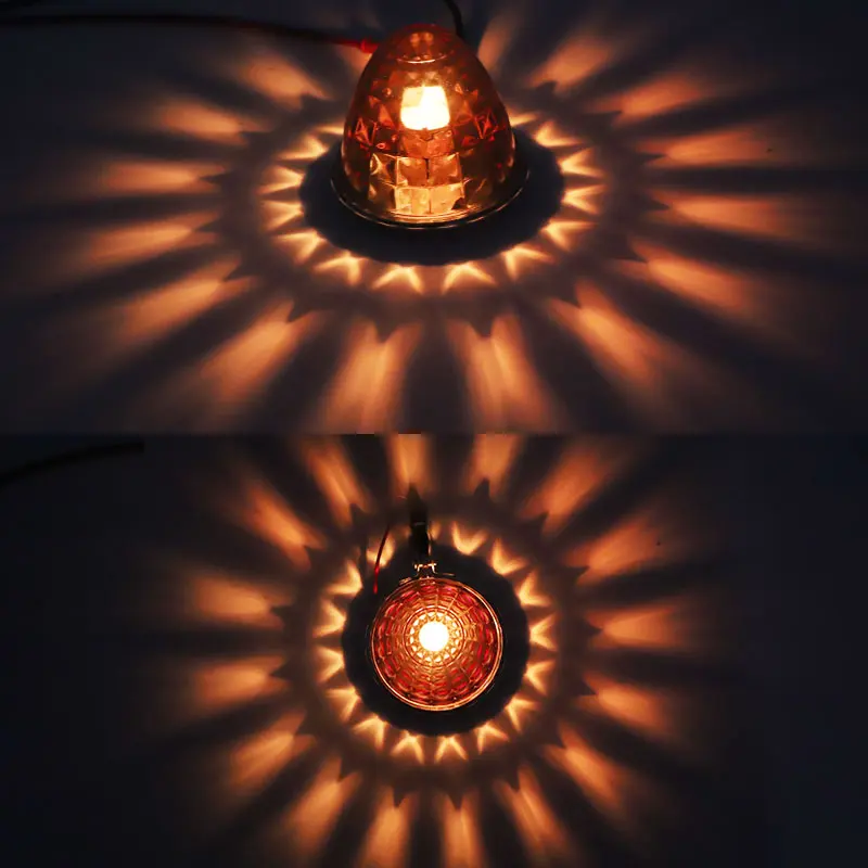 1156 لمبة شاحنة الجانب ماركر ضوء البطيخ زجاج عدسة ضوء 12 فولت 24 فولت مؤشرات تحذير ضوء لسيارة مقطورة جرار شاحنة حافلة