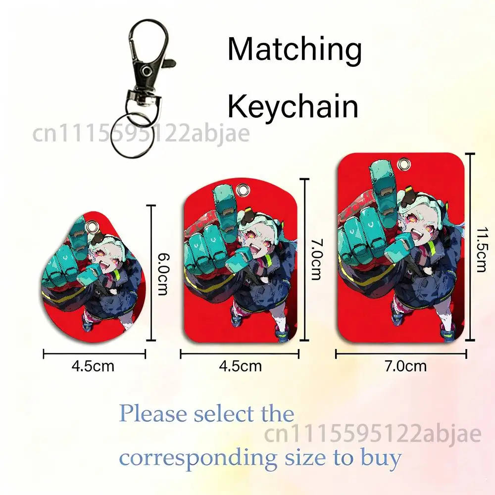 R-REBECCA Card Case Leather Card Holder Keychain Key Ring Transportation Card Case With Lanyard