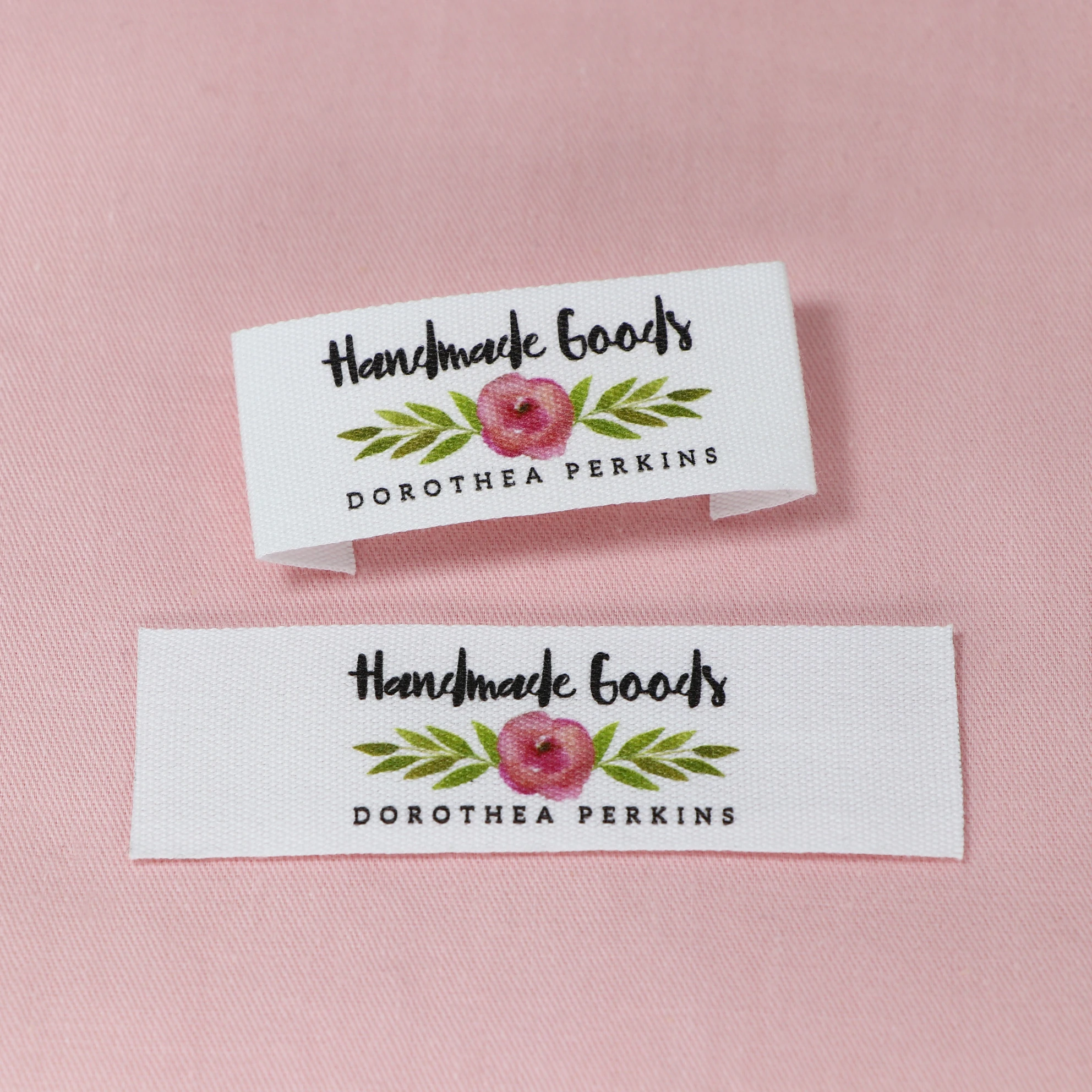 Custom Sewing label, Logo or Text - Custom Design, Personalized Brand , Sew on Cotton Fabric, Free shipping (FR067)