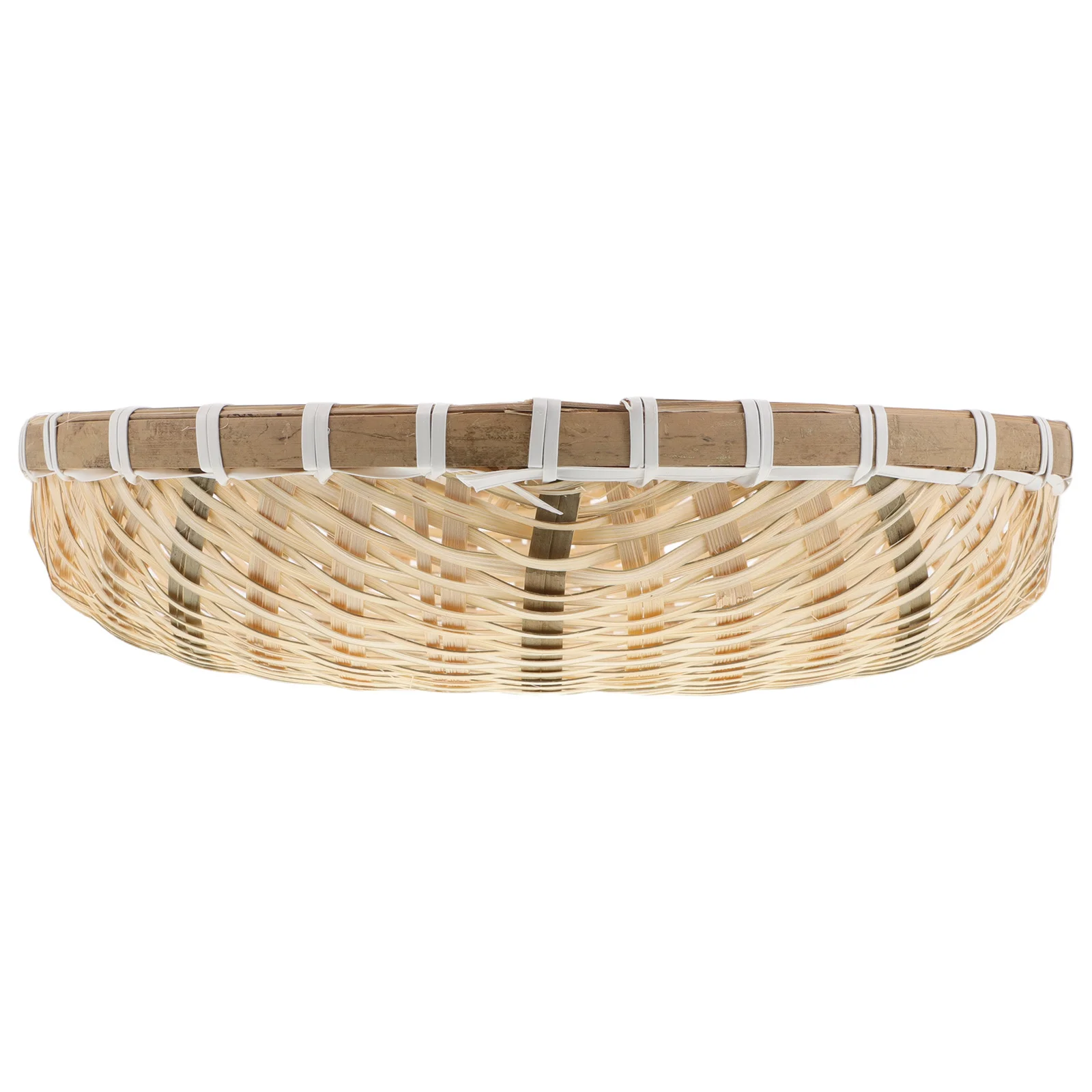 

11.4 In Round Bamboo Fruit Basket: Handwoven Kitchen Storage For Fruits Vegetables Snacks Woven Serving Tray Decorative