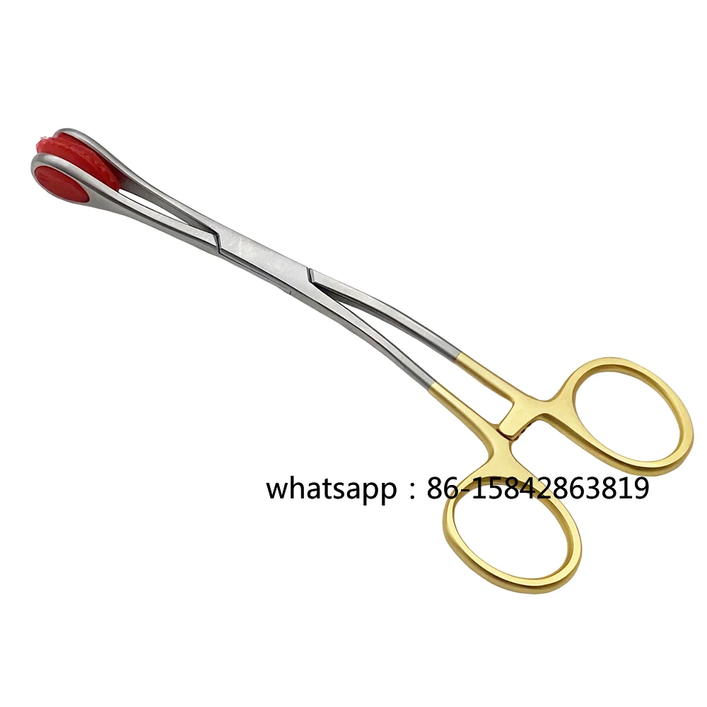 Stainless Steel Pet Tongue Forceps with Silicone Pet Mouth Opening Tools Oral Examination Orthopedics Instrument