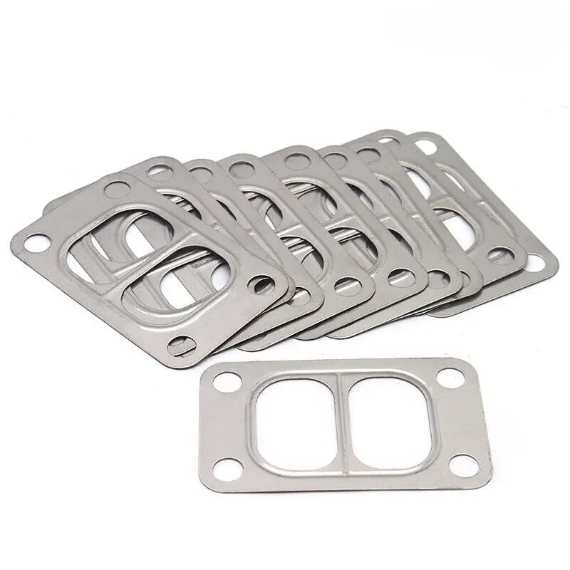 10PCS Stainless Steel Turbocharger Twin Entry Divided Turbo Manifold Turbine Inlet Gasket for T3 T34 T35 T38 GT35 GT35R Turbo