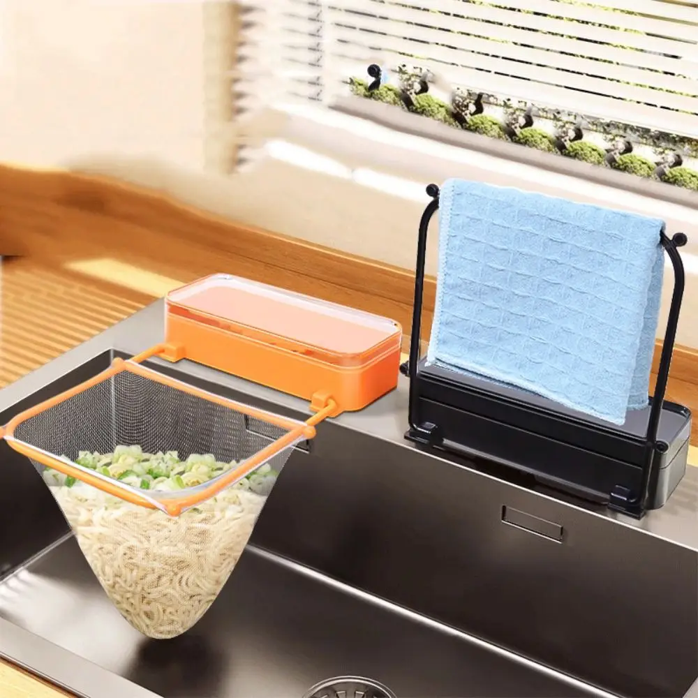 

Foldable Sink Filter Bracket Plastic with Suction Cup Trash Collector Adjustable with Mesh Bag Garbage Disposal Filter Hotel