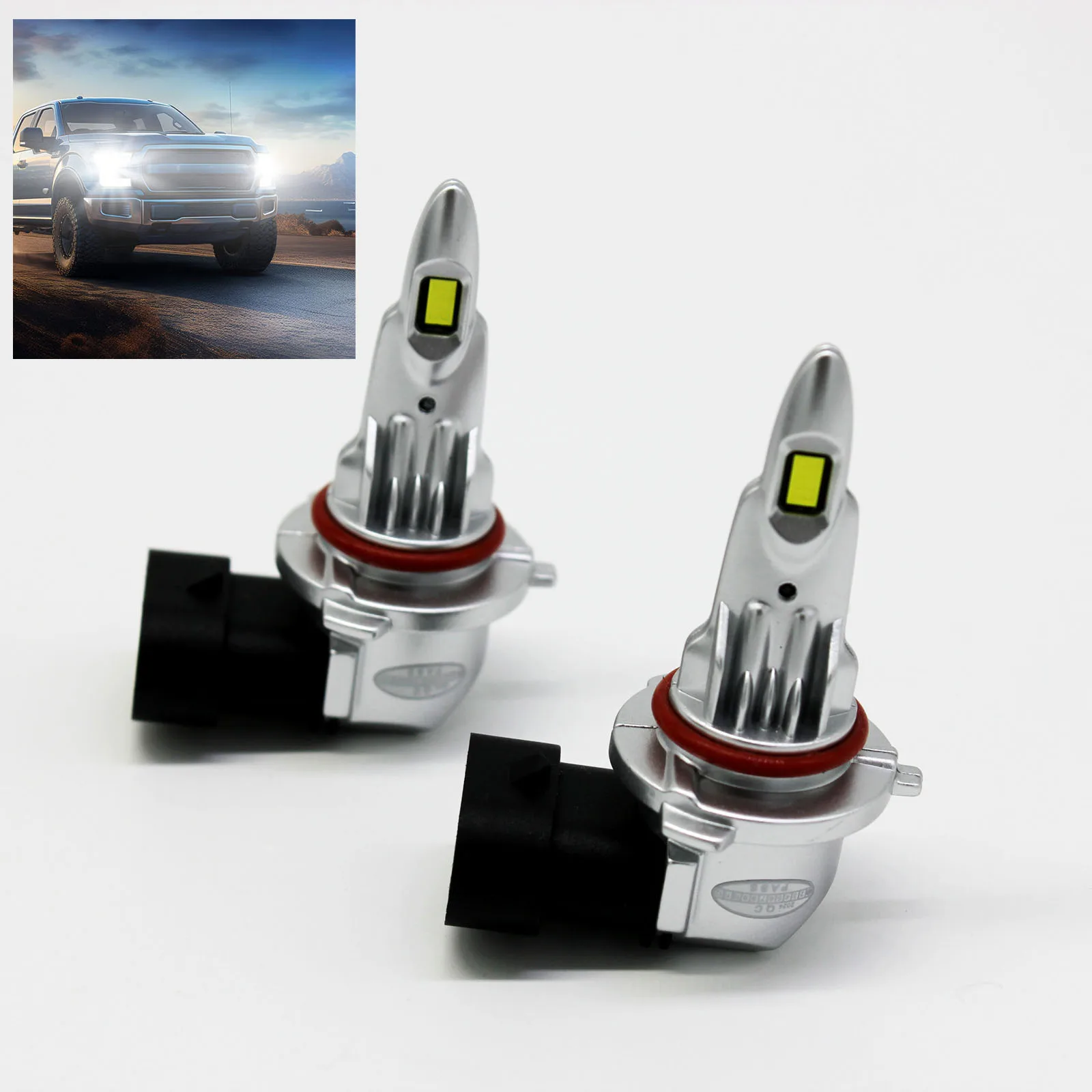 CSP 2X HB4 9006 HB3 9005 98W 9800LM LED Headlight Fog Light Bulbs Kit Super White 6500K High Low Beam