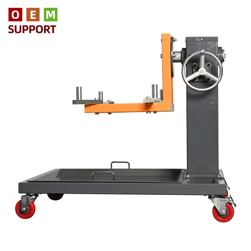 KARLION Metal Hydraulic Manual 800KG Car Engine Repair Stand Rotating Engine Flip Frame