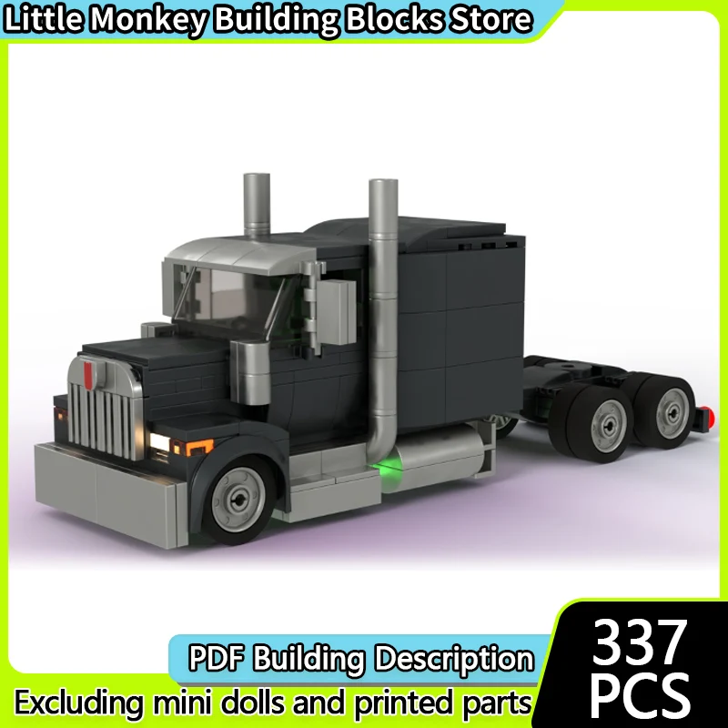 

Конструктор City Car Model MOC: Классический городской полуприцеп, модульная технология, развивающая игрушка для детей, подарок на праздник, набор для сборки