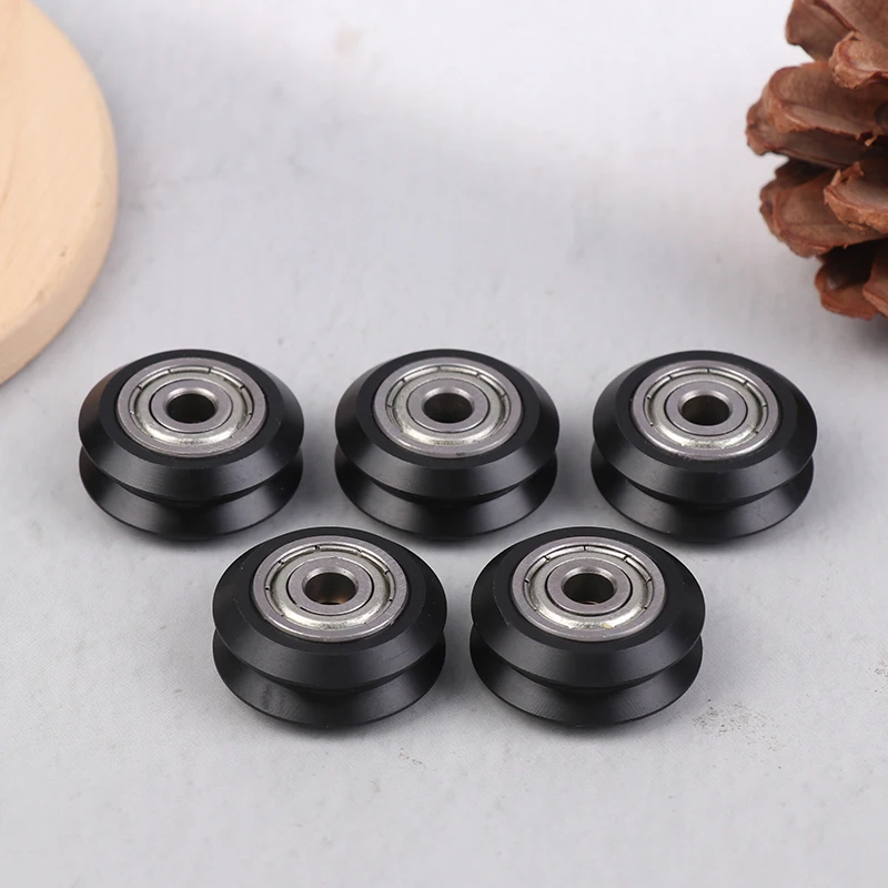 5Pcs POM Rad Mit 625ZZ Linear Lager 3D Drucker POM Rad Kunststoff Pulley V-typ Räder Für Laser graveur Teile