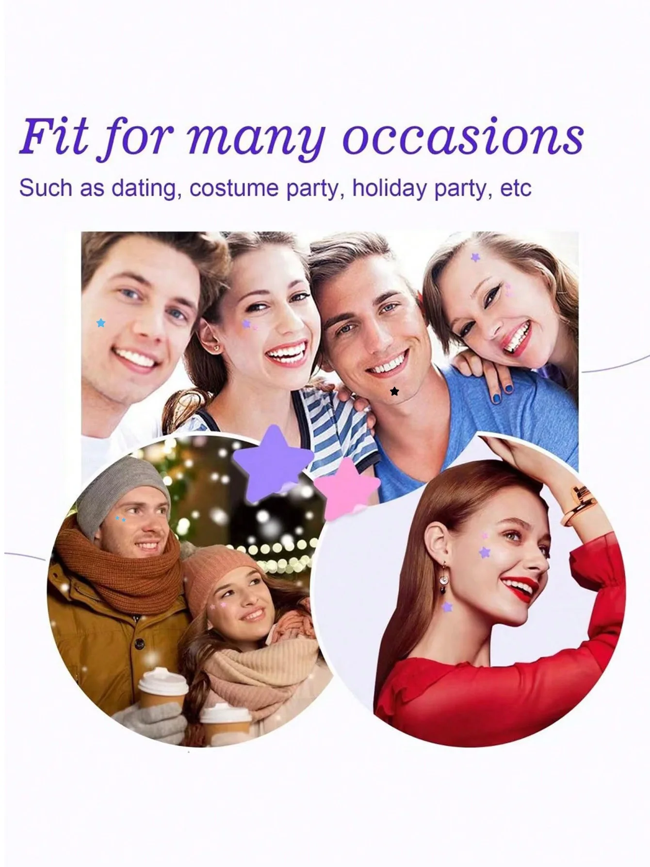 240 stuks/schattige stergezichtsstickers, leuke cartoon sterstickers, waterdichte en zweetbestendige ministickers, geschikt voor feesten, festivals, fotoshoots - meerkleurig, verschillende maten, doe-het-zelf, muziekfestivals, Valentijnsdag, Thanksgiving, buitengebedecoratie (alleen)