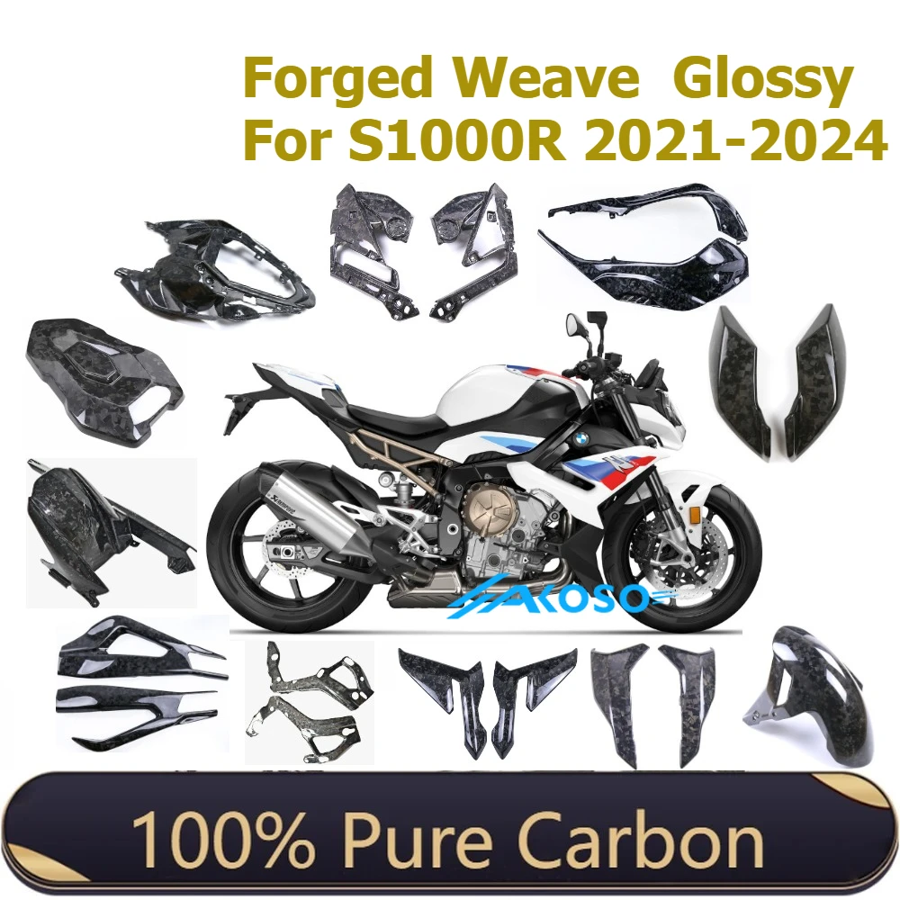 

For BMW S1000R 2021 2022 2023 2024 100% Full Pure 3K Dry Carbon Fiber Motorcycle Body Fairings Modification