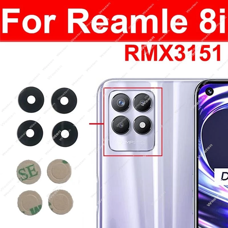 Rear Camera Glass Lens For OPPO Realme 8 8Pro 8i 5G Back Camera Lens with Sticker Replacement Parts image 4