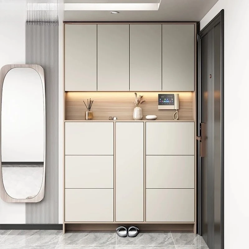 Shoe cabinet, ultra-thin shoe cabinet at the door of the home, to  top of  foyer cabinet, entrance cabinet