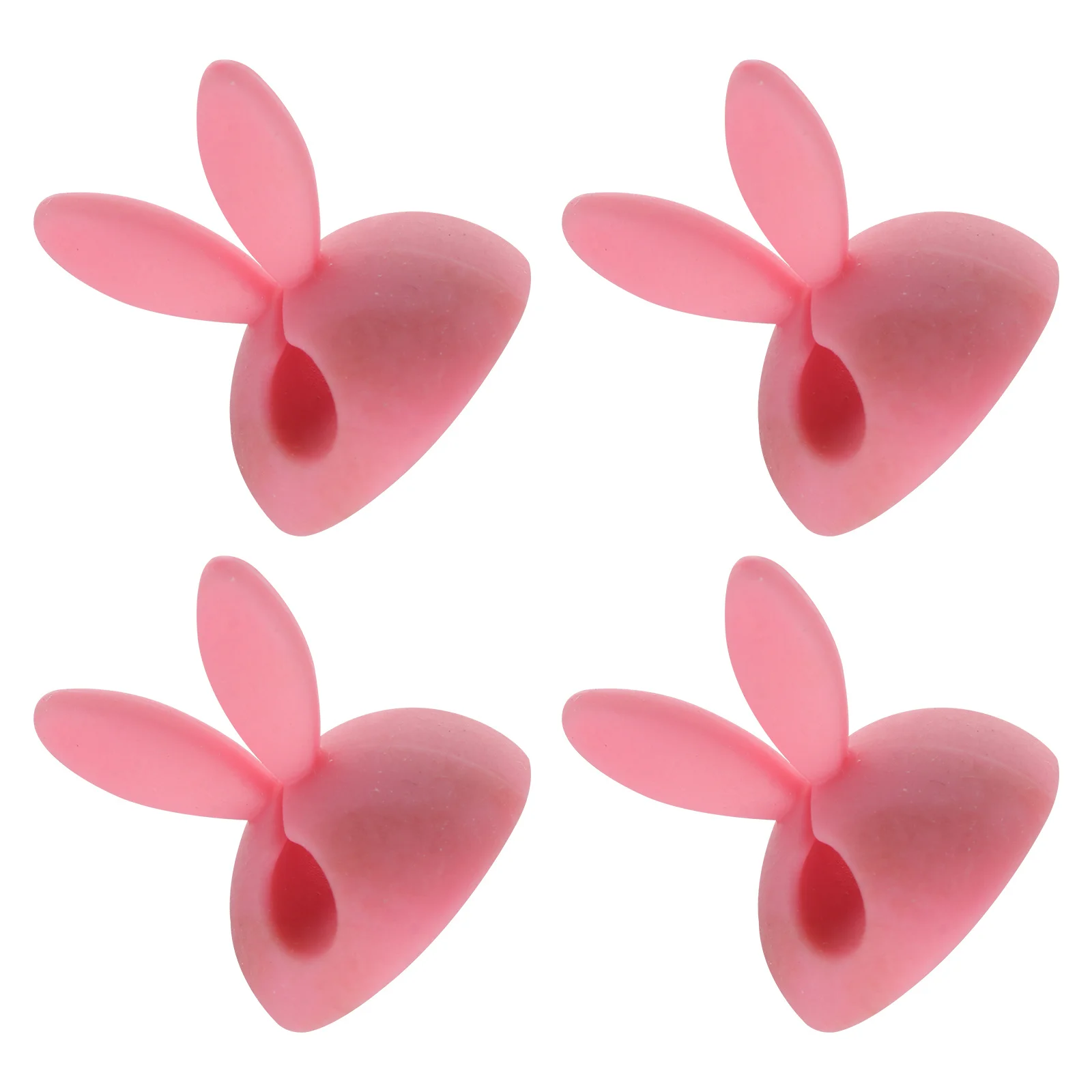 

4 pcs Silicone Cable Clip Organizer For Desk Wall Mountable Wire Holder Headphone Cord Management Rabbit Ear Design Pink