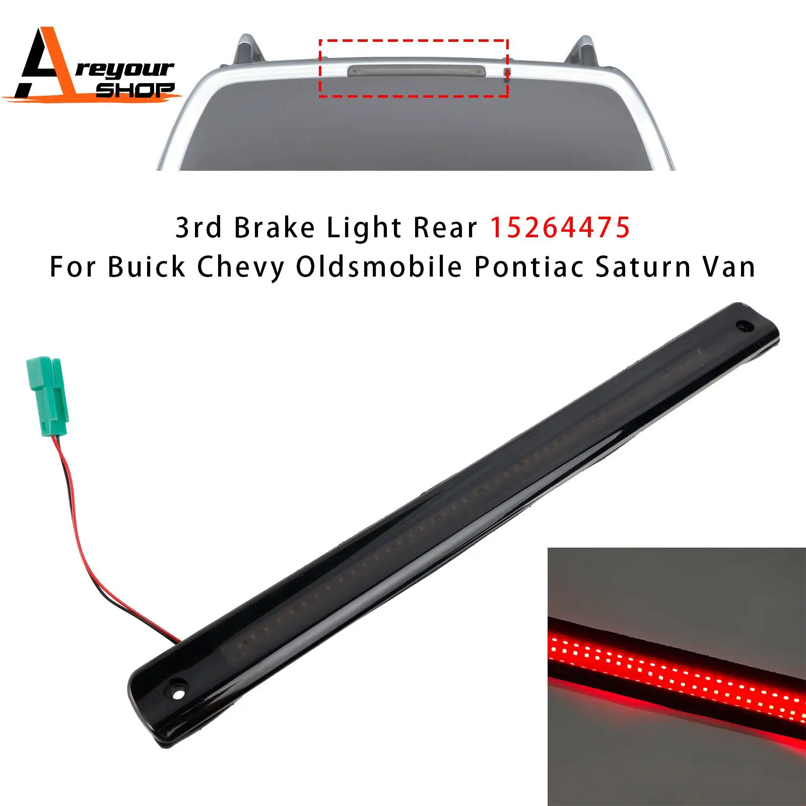 

3-й стоп-сигнал задний 15264475 для Buick Chevy Oldsmobile Pontiac Saturn Van