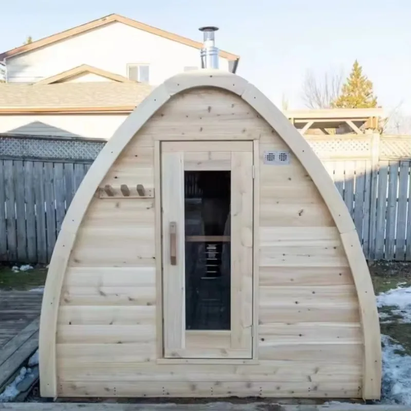 Wholesale Popular Hot Selling Outdoor Sauna Wood Burning Red Cedar Wood Portable Sauna Vapor With Low Price