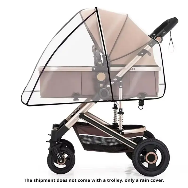 A21Q -Universal Stroller Rain Cover Baby Car Weather Wind Sun Shield Transparent Breathable Trolley Umbrella Raincoat