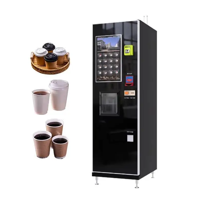 OEM/ODM Fully Automatic Bean To Cup Coffee Vending Hine With Touch Screen For Airport