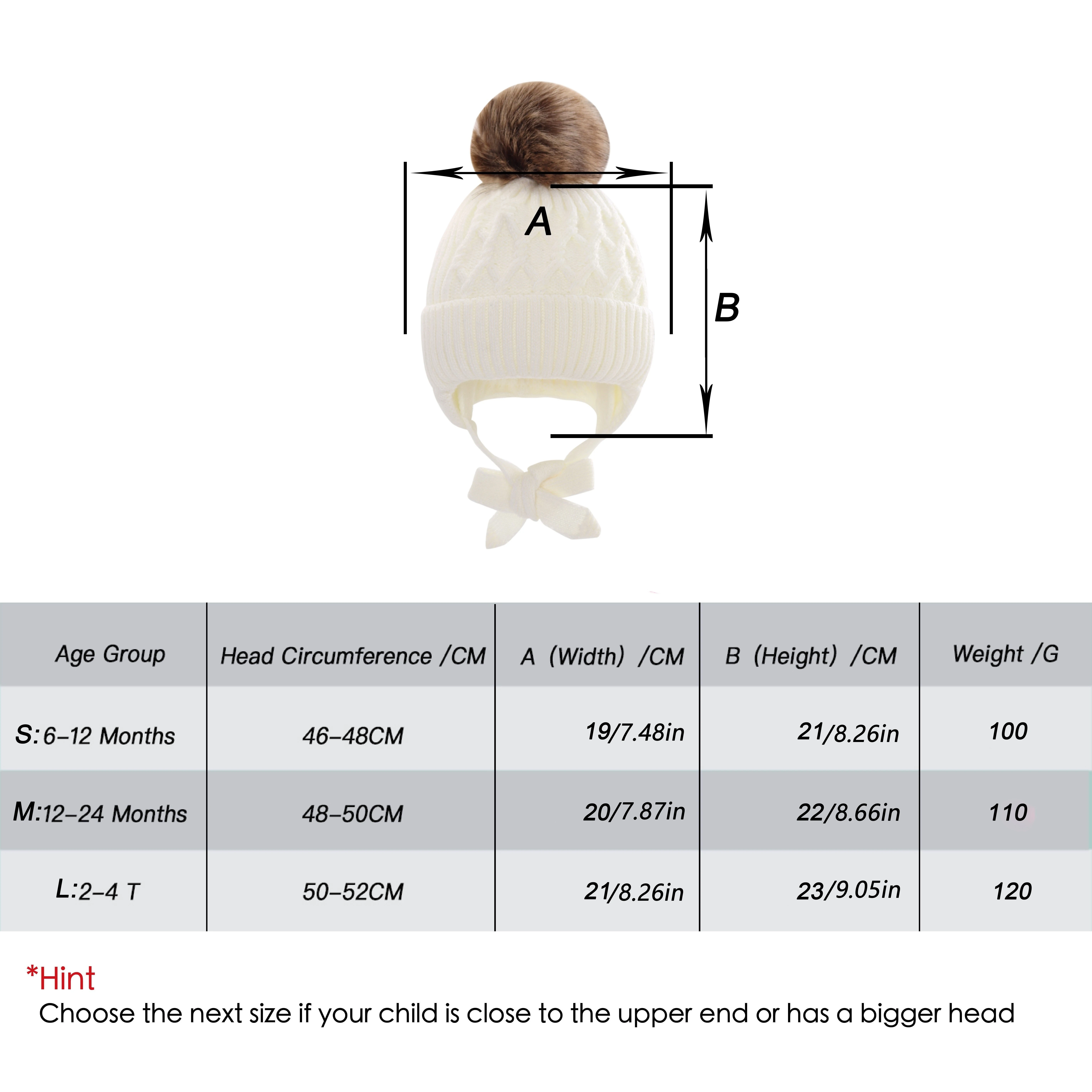 طفل رضيع دافئ الأذن المحمية محبوك قبعة للأطفال بنين بنات الشتاء الصوف مبطن يندبروف لطيف قبعة الشتاء محبوك قبعة #6