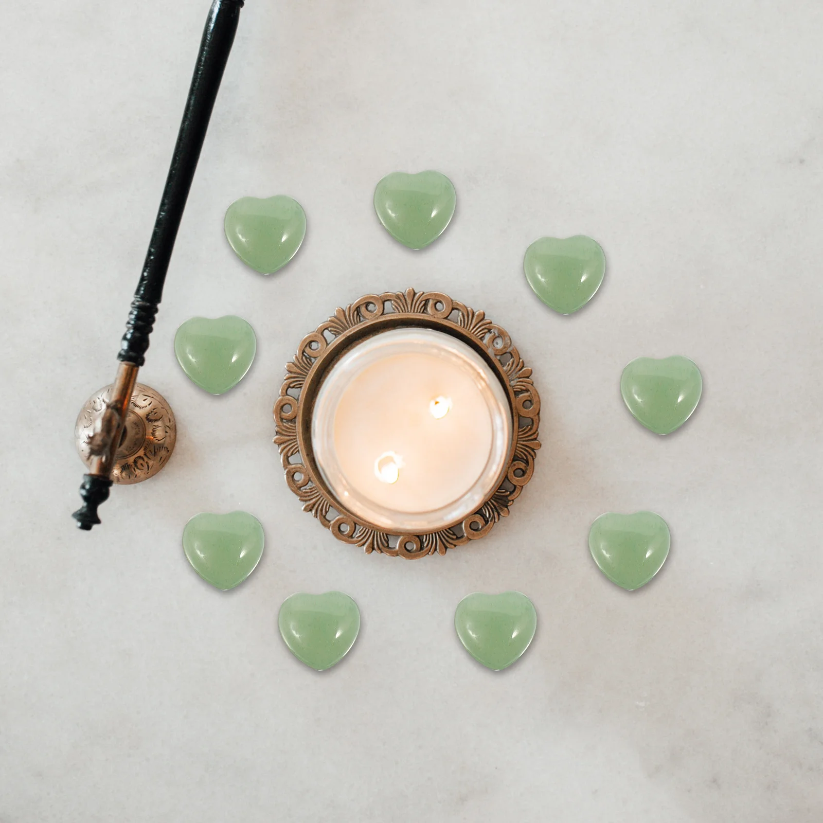 

10 Pcs Attractive Natural Stones Multi-function Crystal Adorn Heart Shaped Craft Delicate Decor Ornament