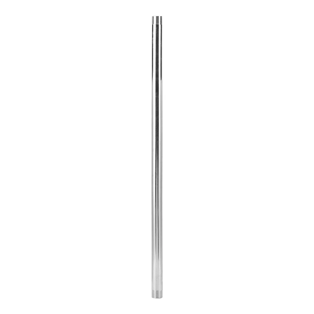 RVS pijpfitting met mannelijke schroefdraad, 50cm pijpnippel, accessoire voor loodgieterswerk.